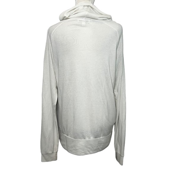 PJ SALVAGE White & Retro Striped Funnel Neck Drawstring Sweatshirt Size … - Picture 2 of 7